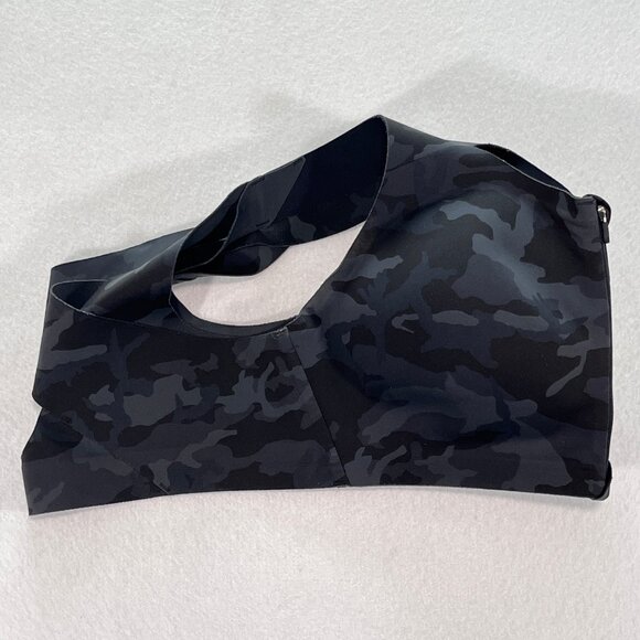 Lululemon 38D Enlite Bra Zip Front Sports Bra Camo Black High Support Wireless - Picture 3 of 16